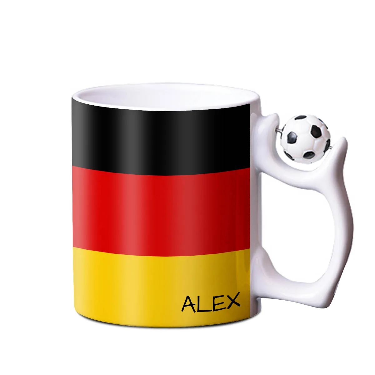 Mug personnalisable avec anse de football - Allemagne